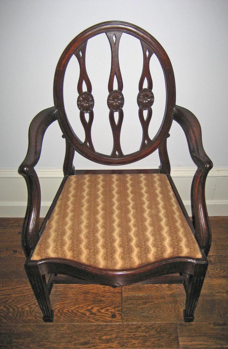 1952.0235 arm chair with slip seat view 2
