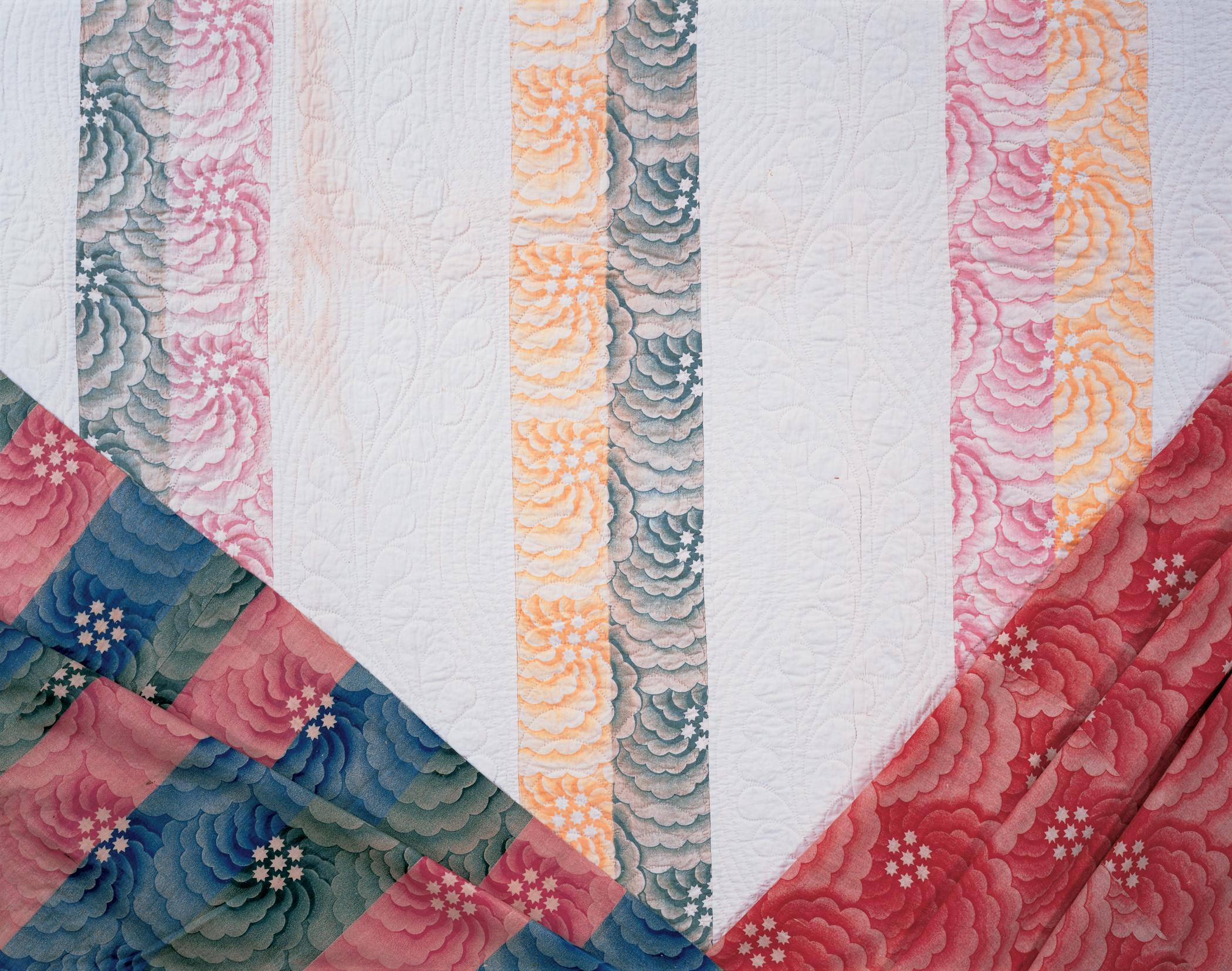 1969.3942 Quilt fragment, 1969.3949.001 Curtain, 1966.0092 Textile, printed