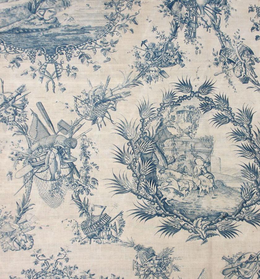 T2146 textile, printed design repeat (partial)