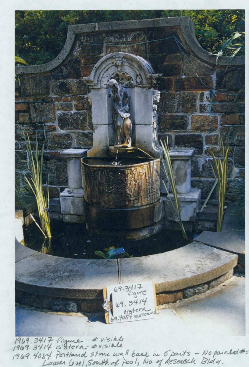 1969.3414 Cistern, .3417 Figure, .4084 Surround
