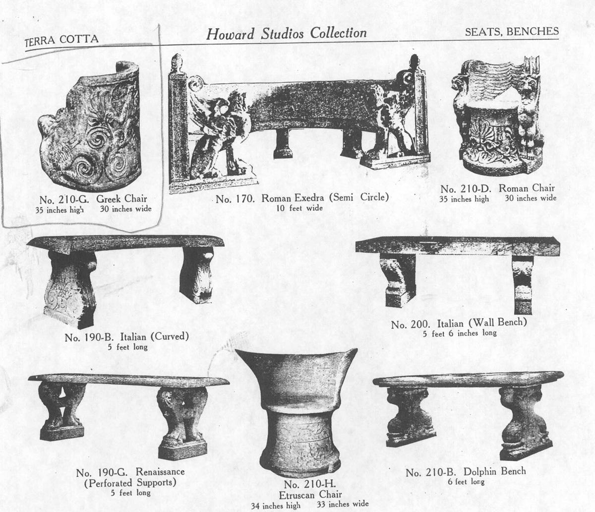 Howard Studios Catalogue with Greek Chair