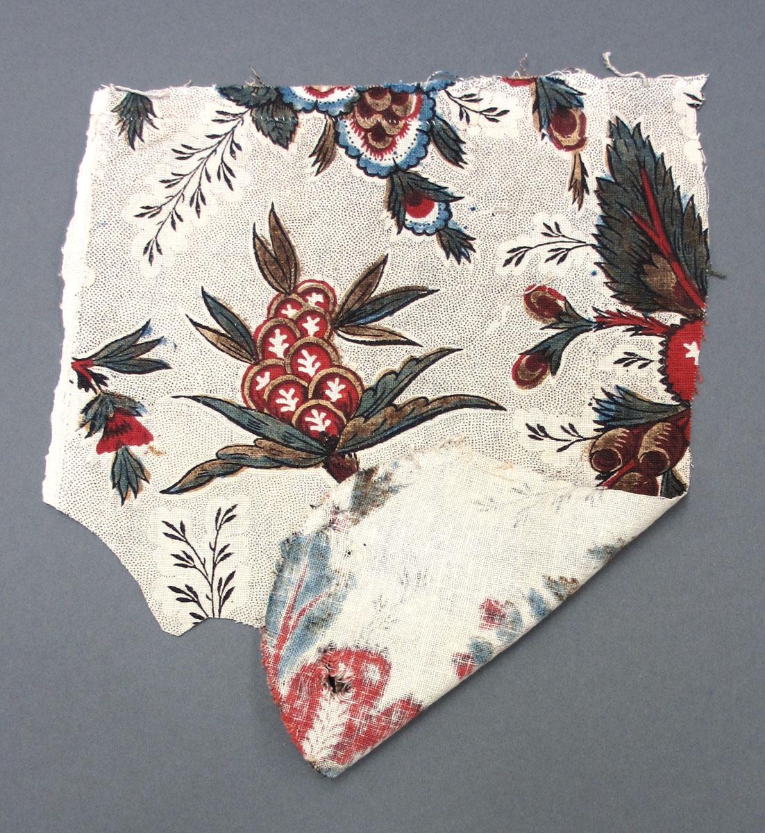 1957.0125.0191 E Textile, printed folded corner