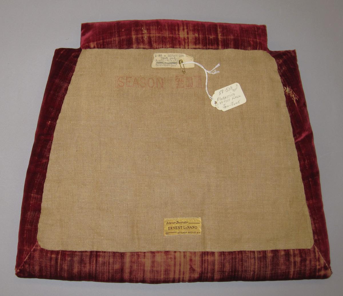 1969.4324 Cushion, Chair pad view 2
