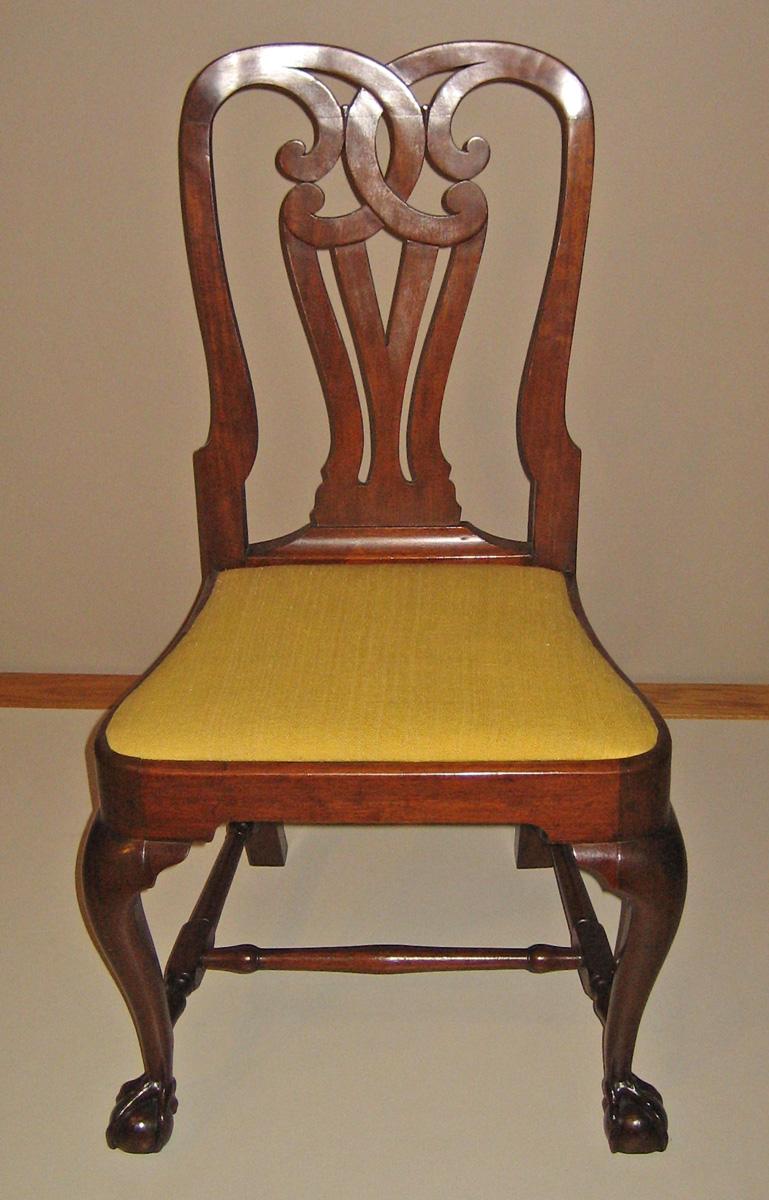 1959.0083.001 Chair, side chair with 1969.4337 Slip seat view 2