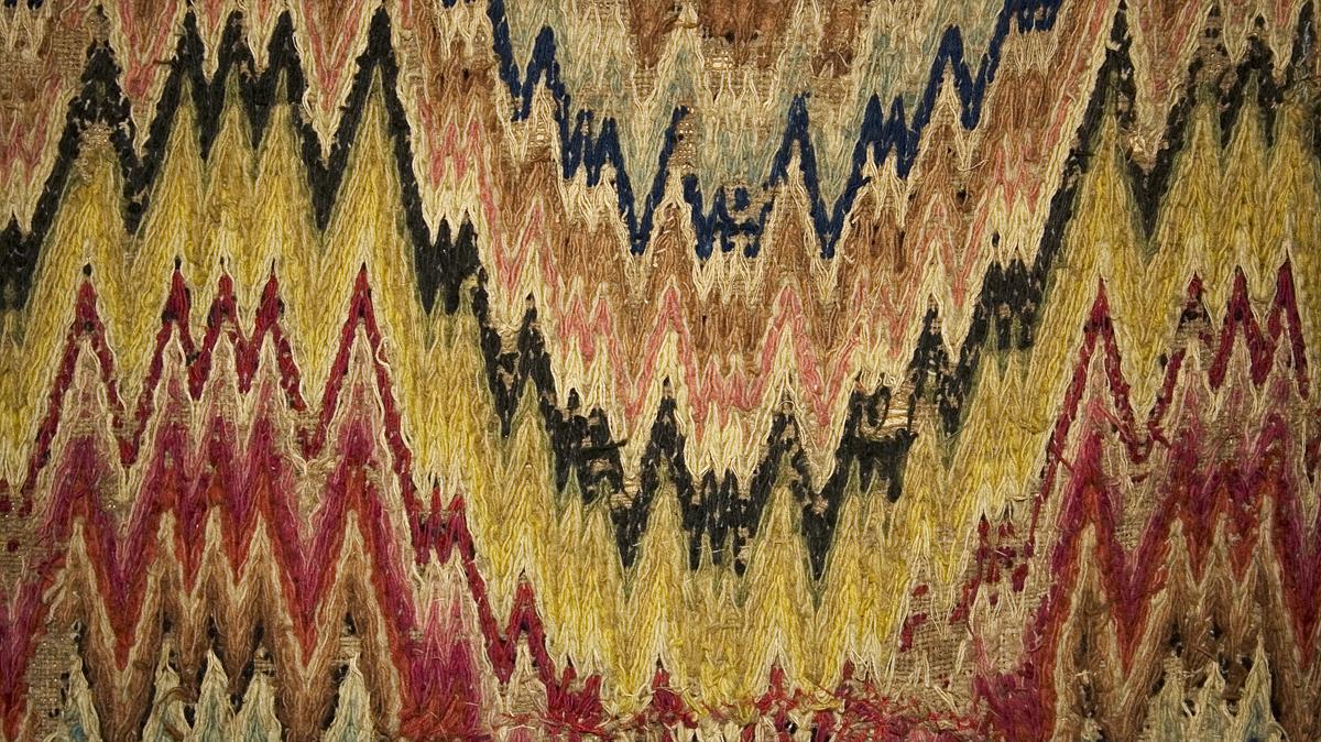 1969.4350.001 Cushion, Mattress, Pattern Detail