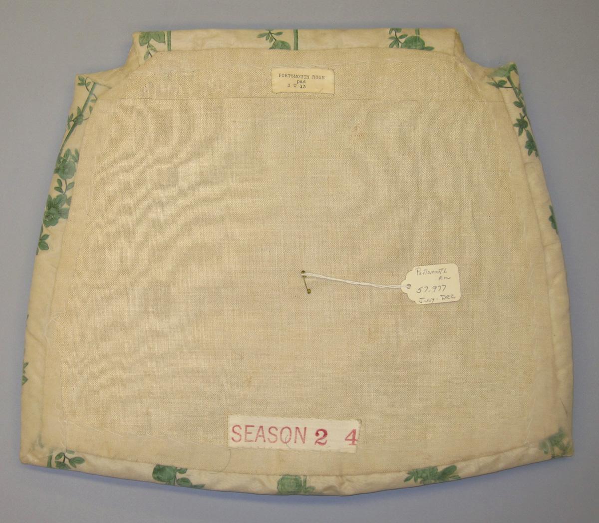 1969.4534 Cushion, Chair pad view 2