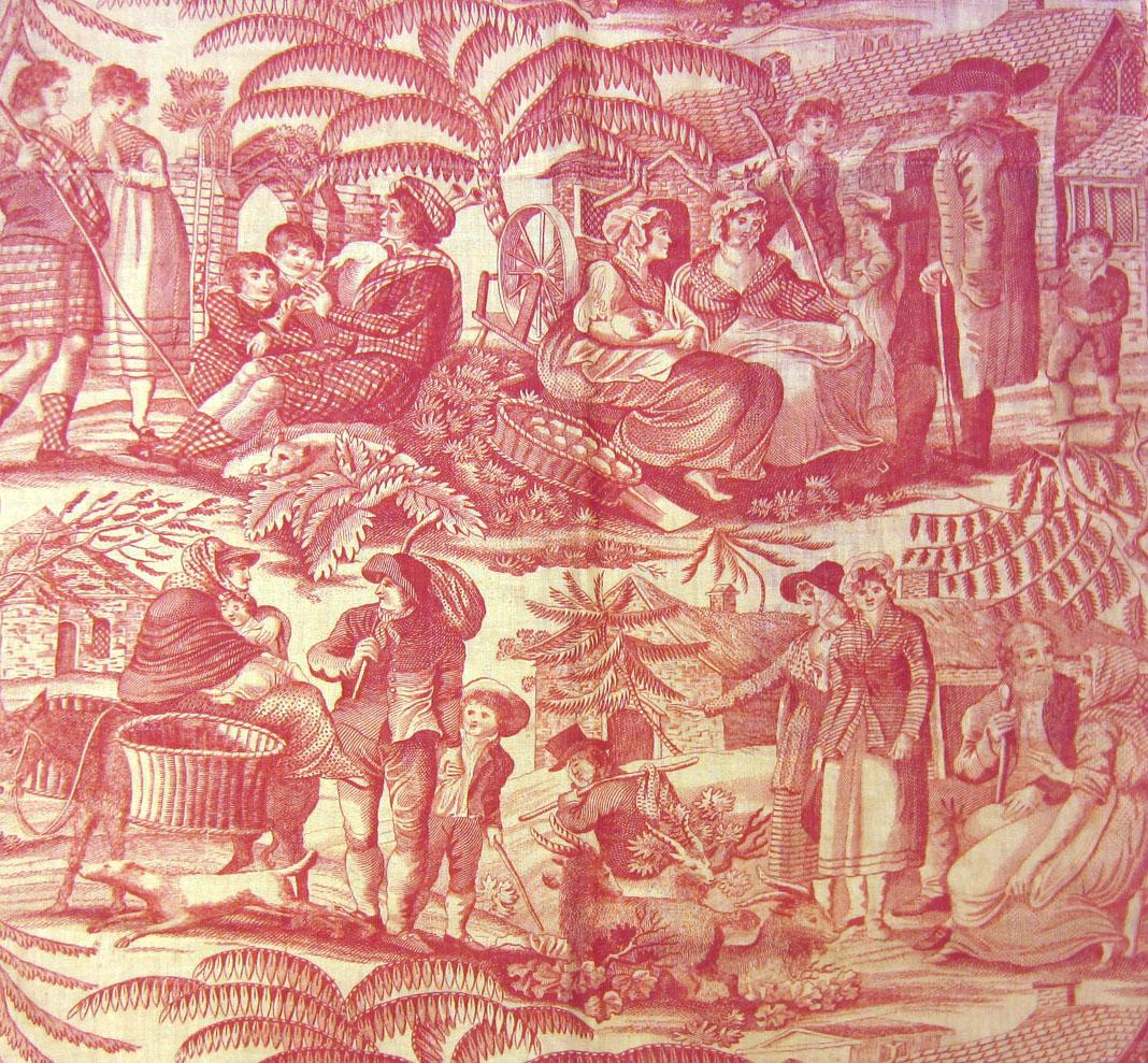 T2140 textile, printed design repeat