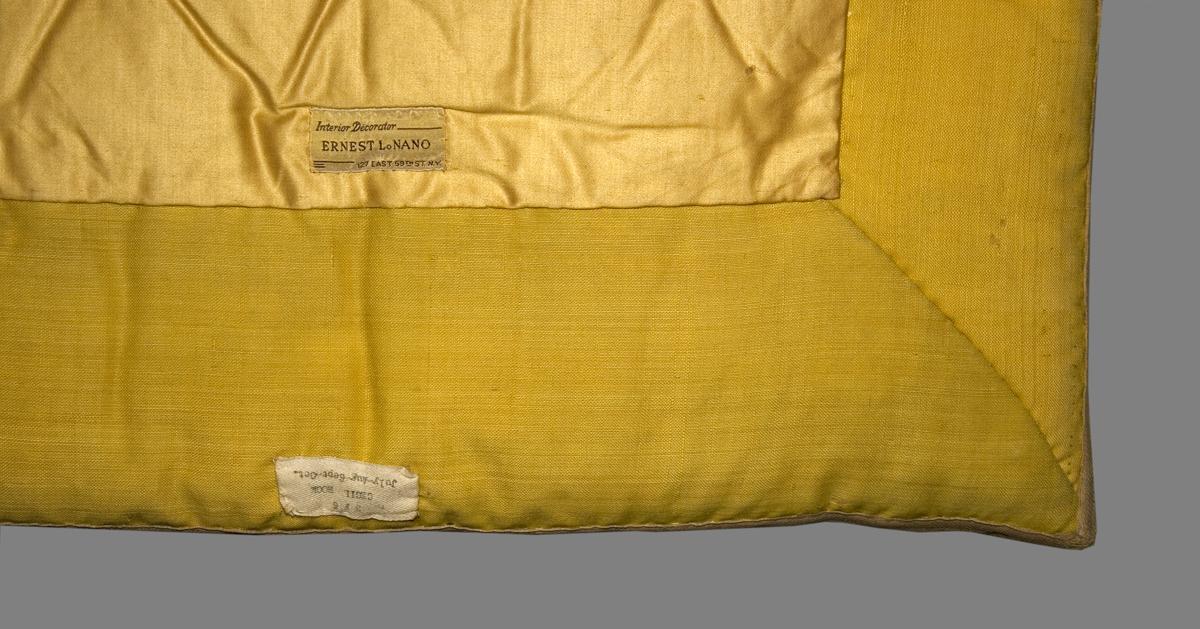 1969.4644 Cushion, Mattress, Verso Detail