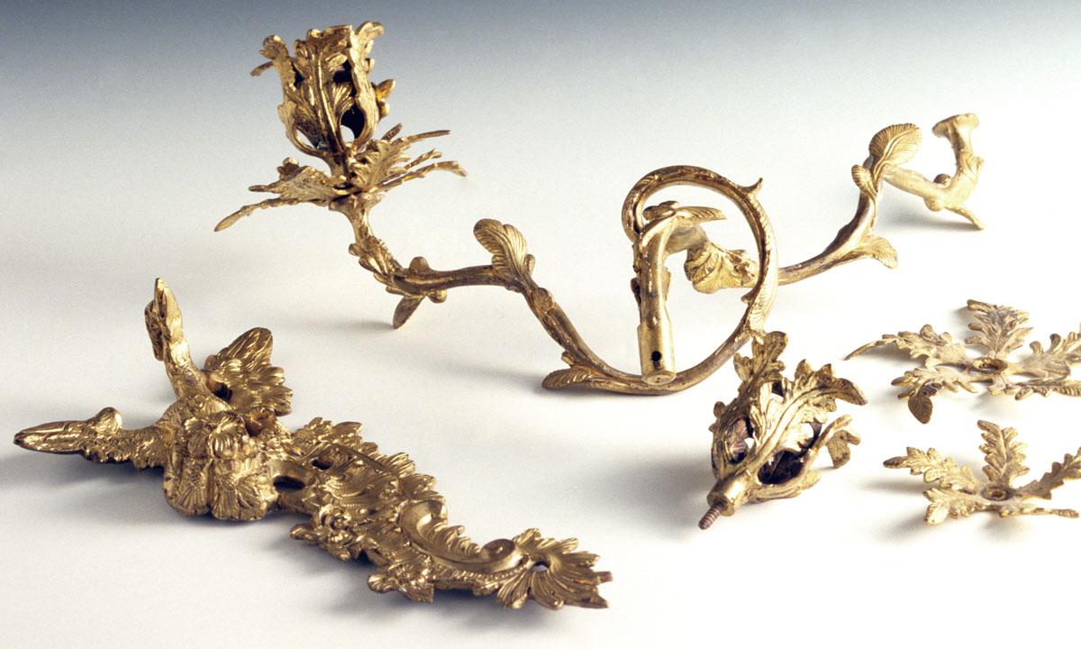1957.0126.026, 1957.0126.027 Sconce, parts