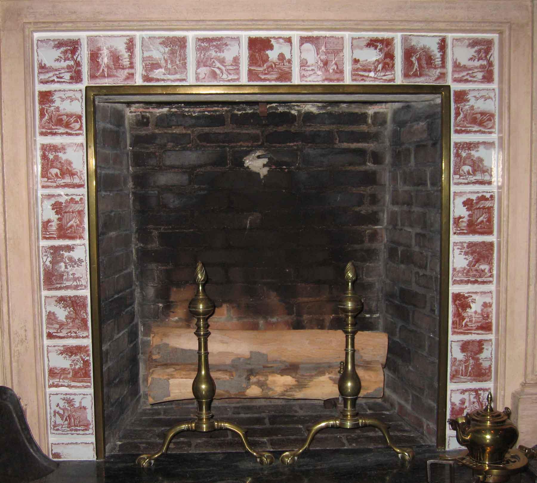 1969.4727.001-.025 Lancaster Room delft tile fireplace