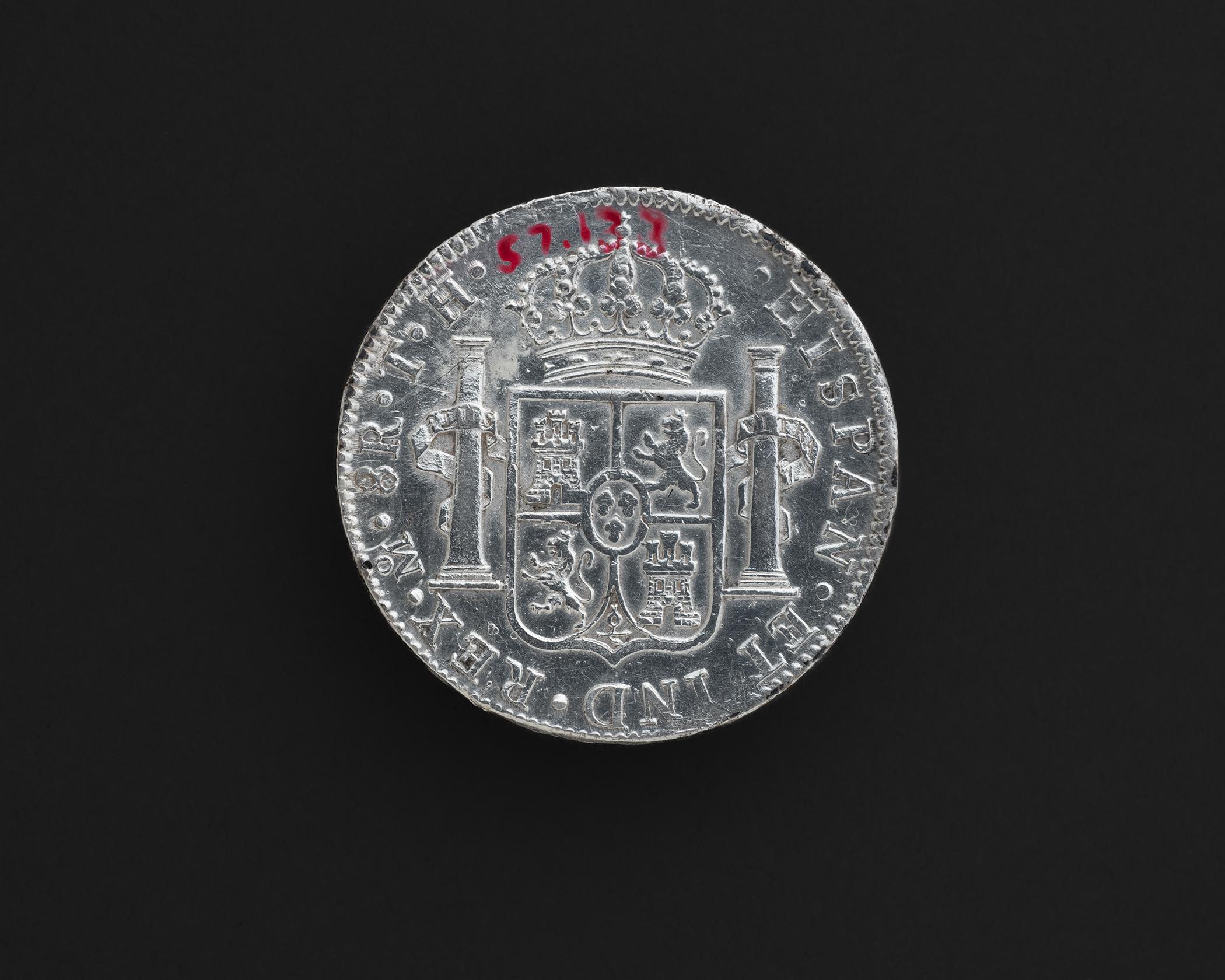 1957.0133 Coin, Reales, view 2