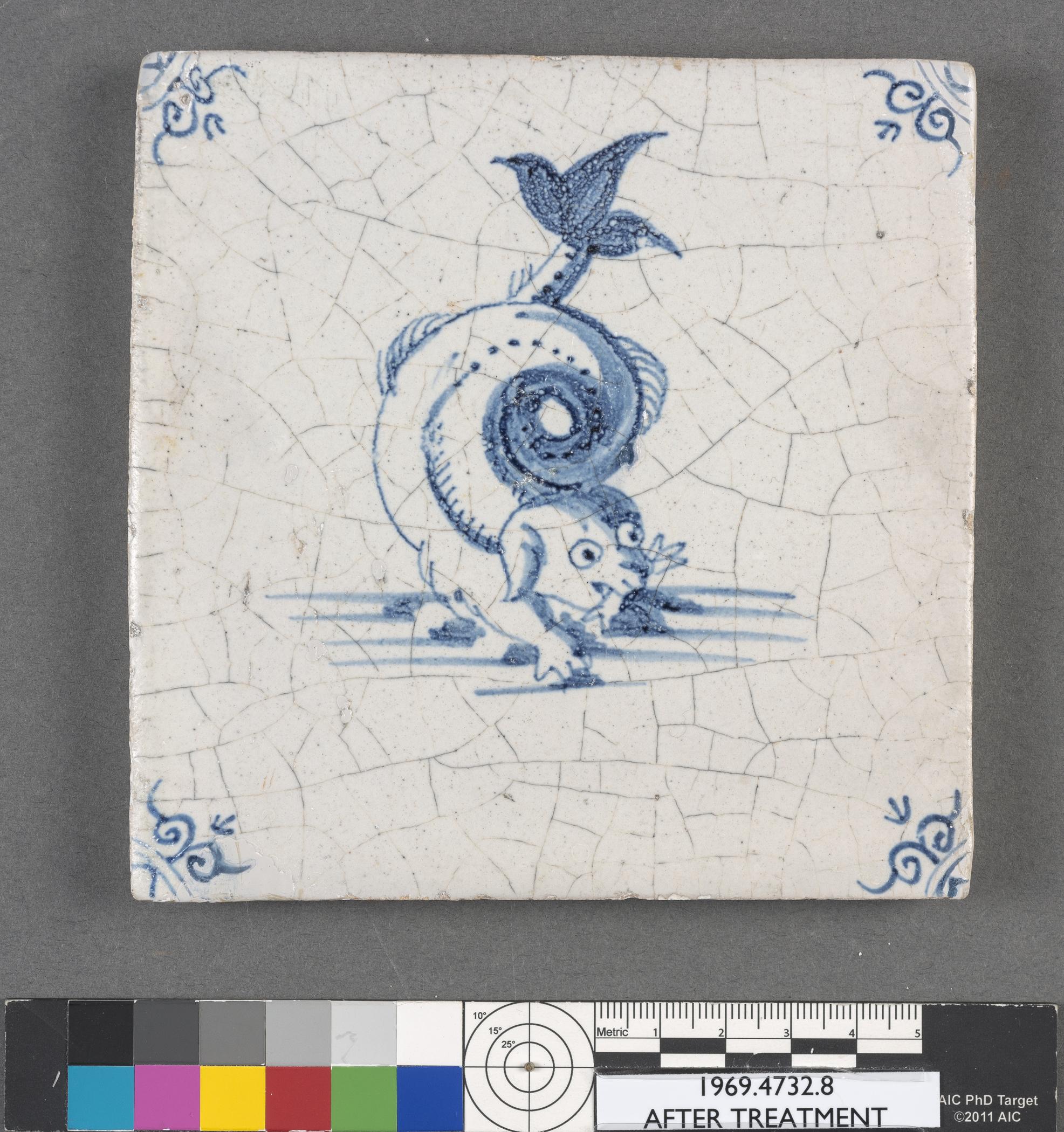1969.4732.008 Tile, view 1, after conservation treatment