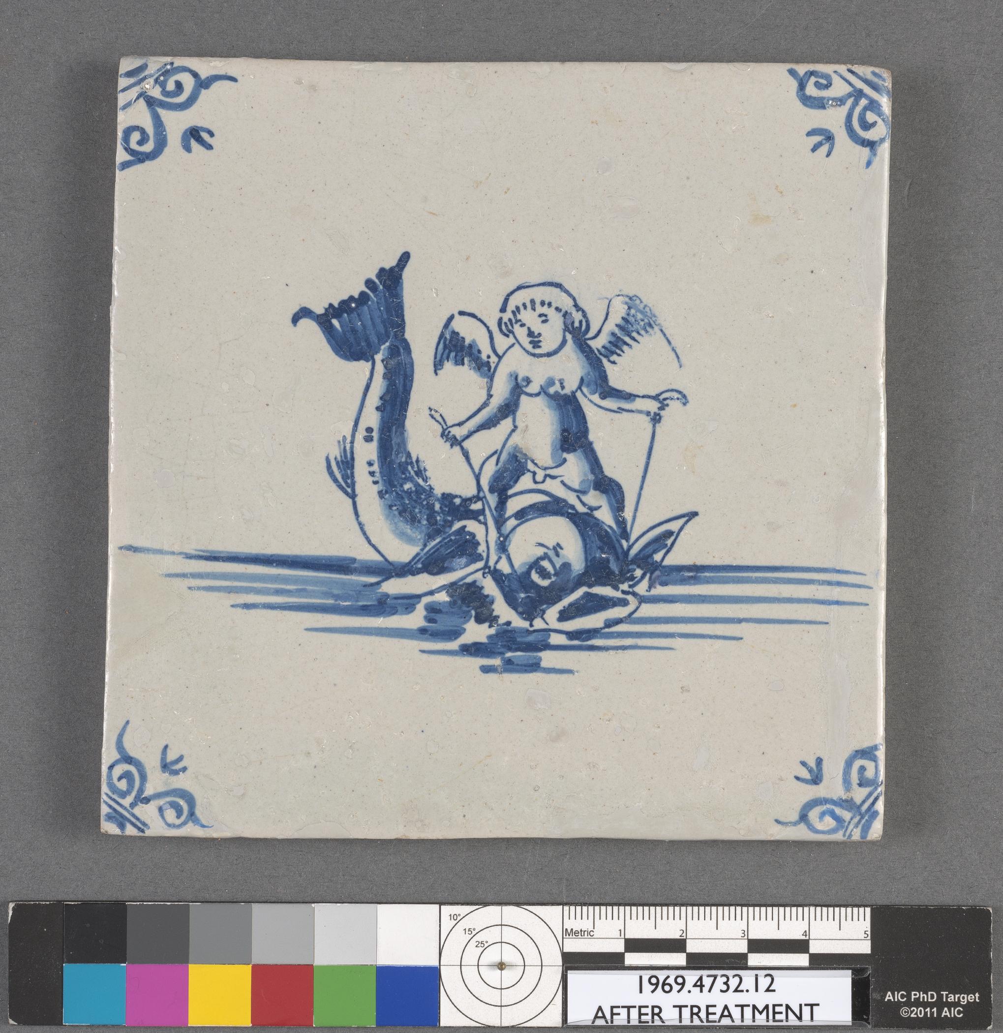 1969.4732.012 Tile, view 1, after conservation treatment