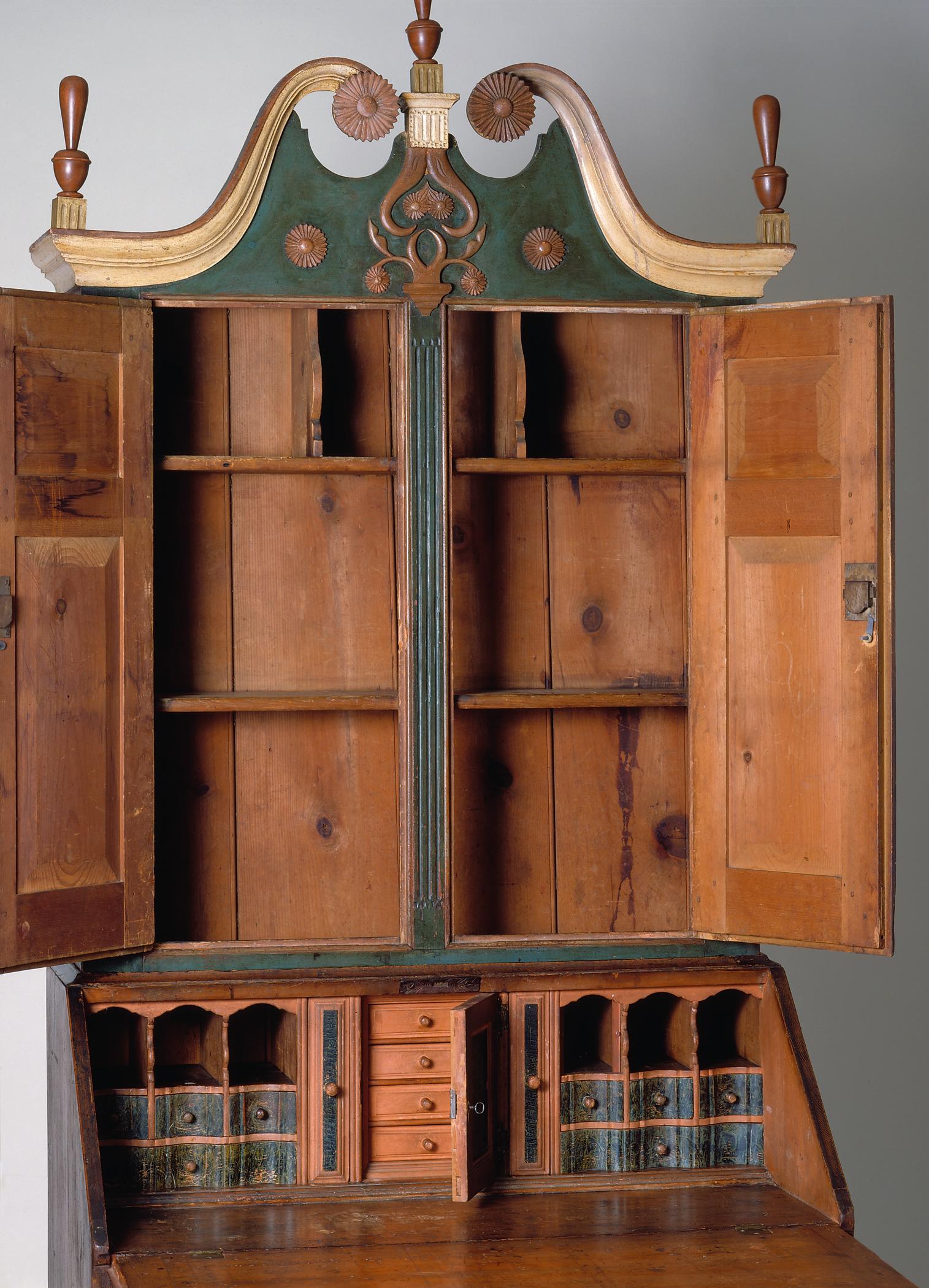 1957.0502 Desk and Bookcase (detail)