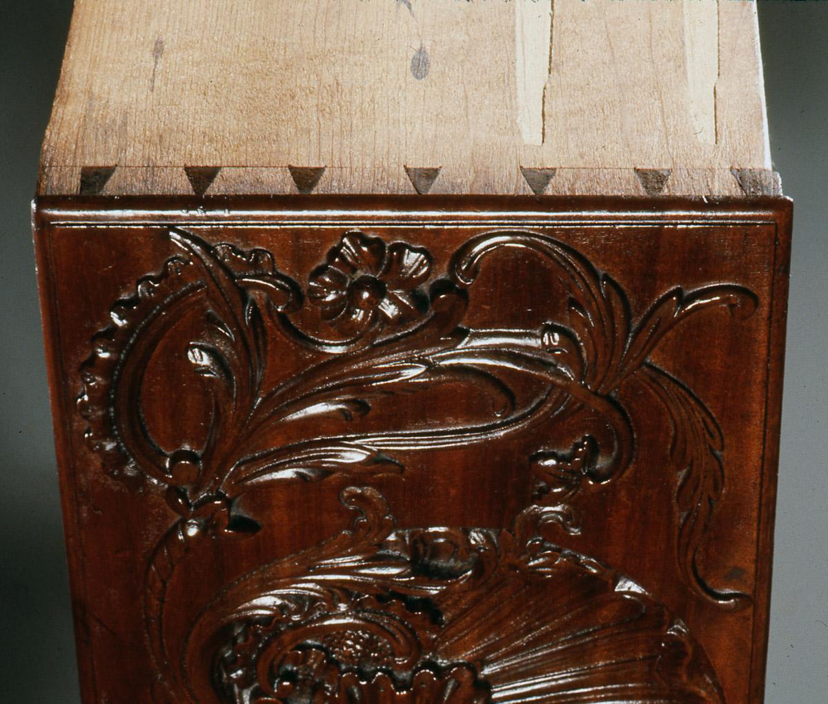 1957.0506 Chest, High chest (drawer detail)