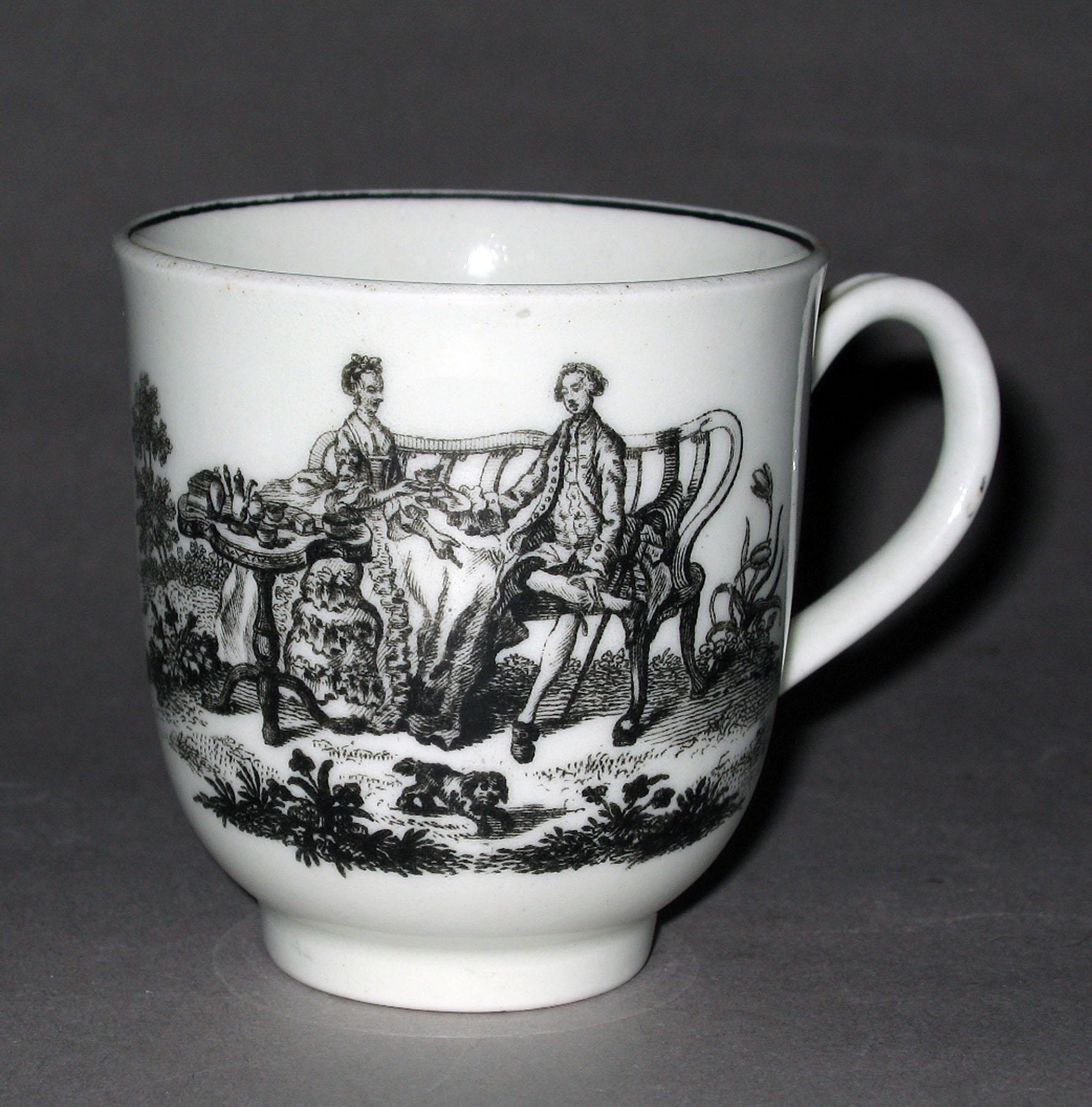 1957.0515 Worcester soft-paste porcelain coffee cup