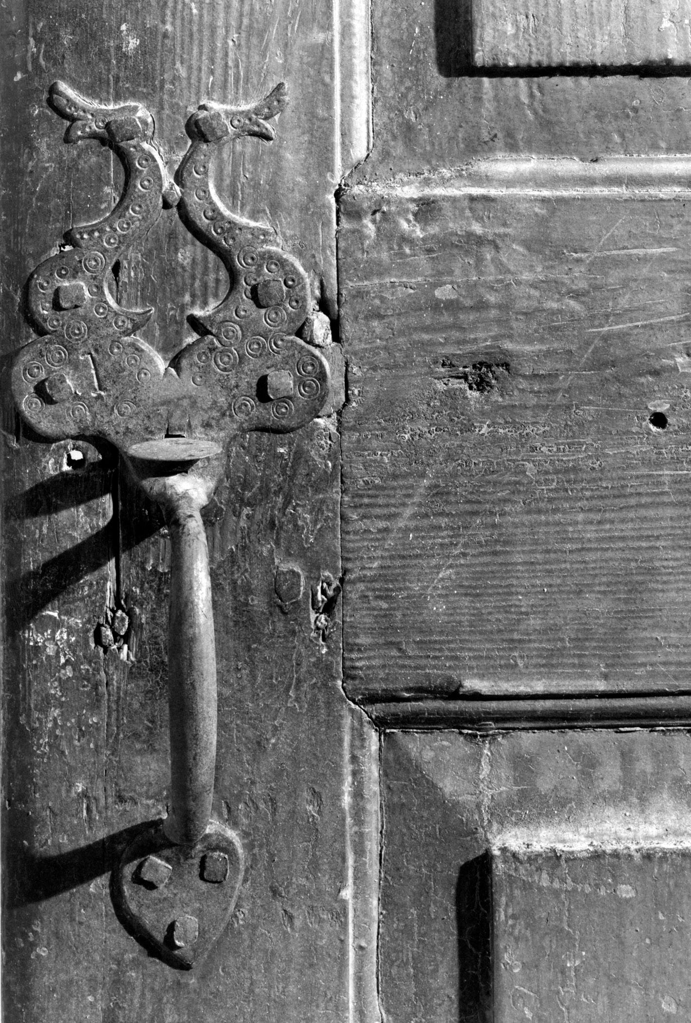 1969.5057 Door, detail, B+W