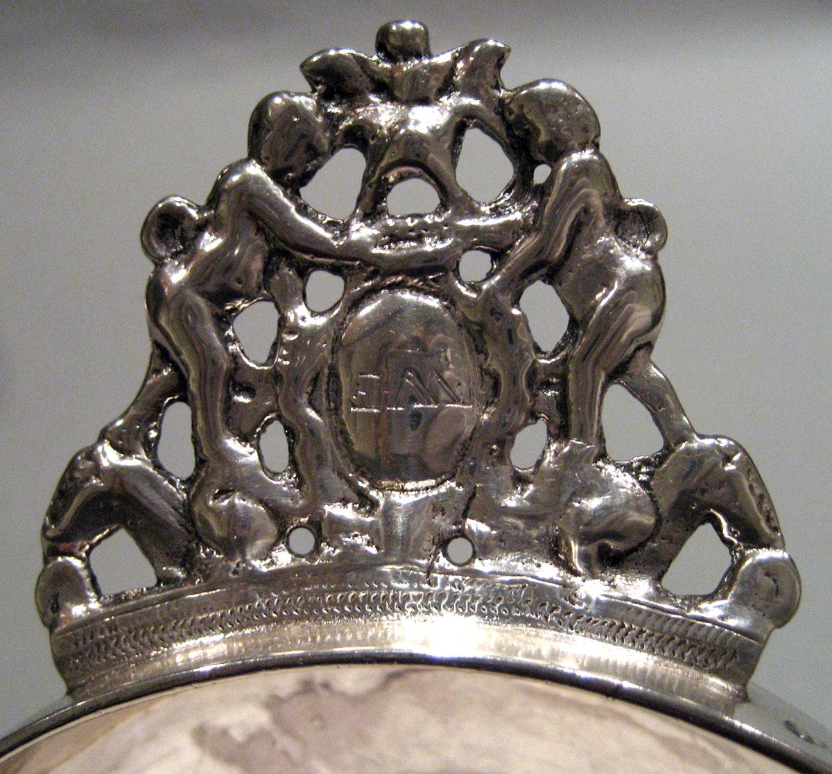 1957.0544 Silver Porringer detail handle