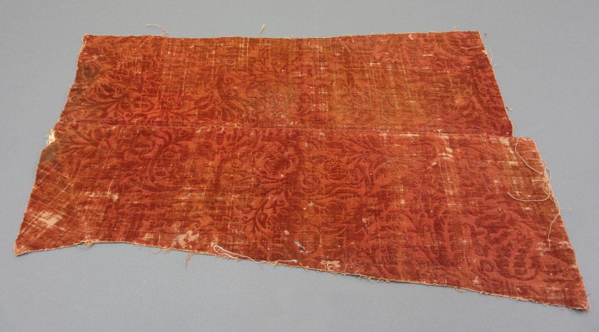 1969.5335 Textile, velvet angled view