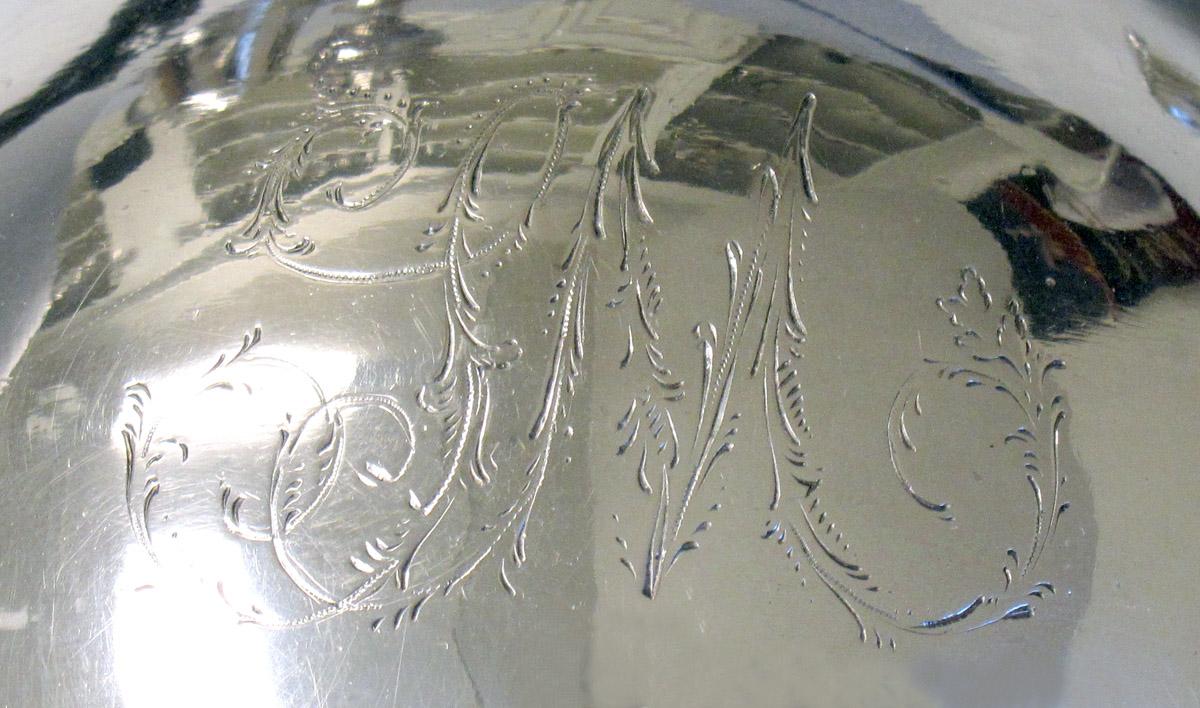 1970.0019 Silver Coffee Pot engraving 1