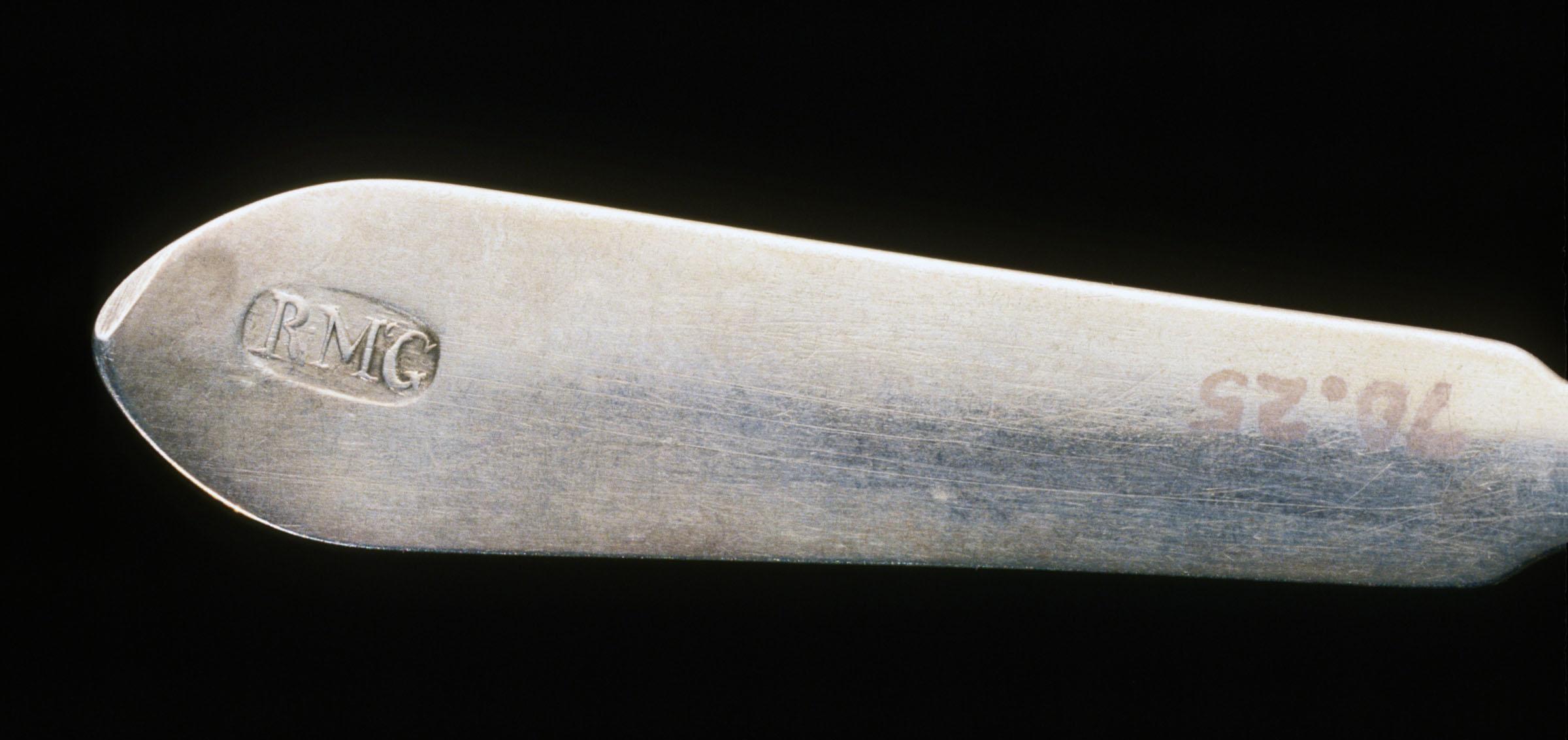 1970.0025 Spoon, Teaspoon, detail 1