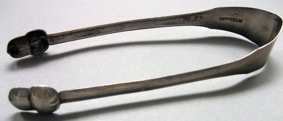 1970.0027 Silver Tongs view 1
