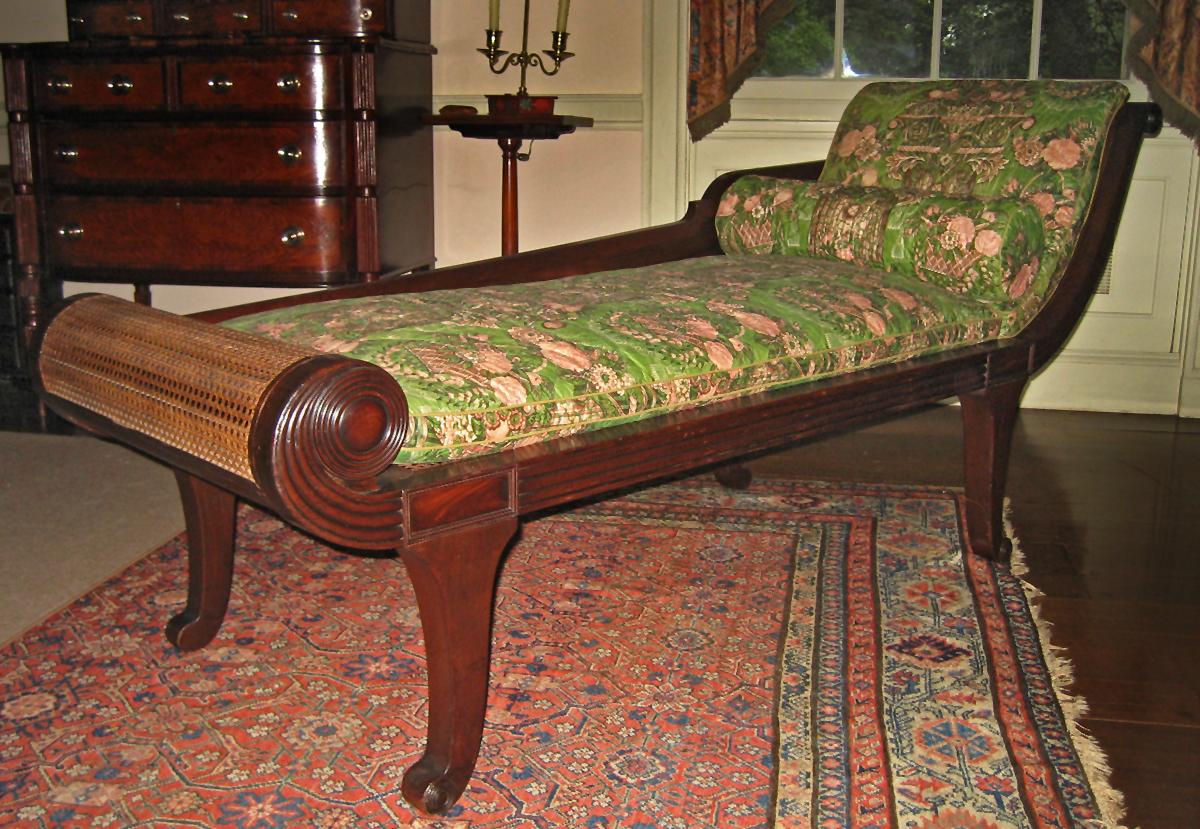 1957.0575 couch with slipcovers 1969.4646, 1969.4645, and 1969.5317  view 1