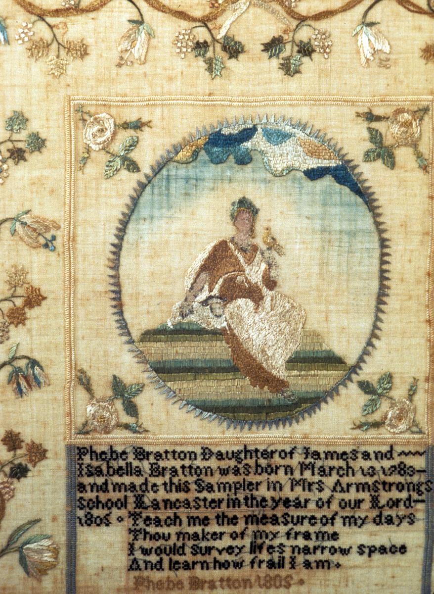 1970.0098 Sampler, Detail