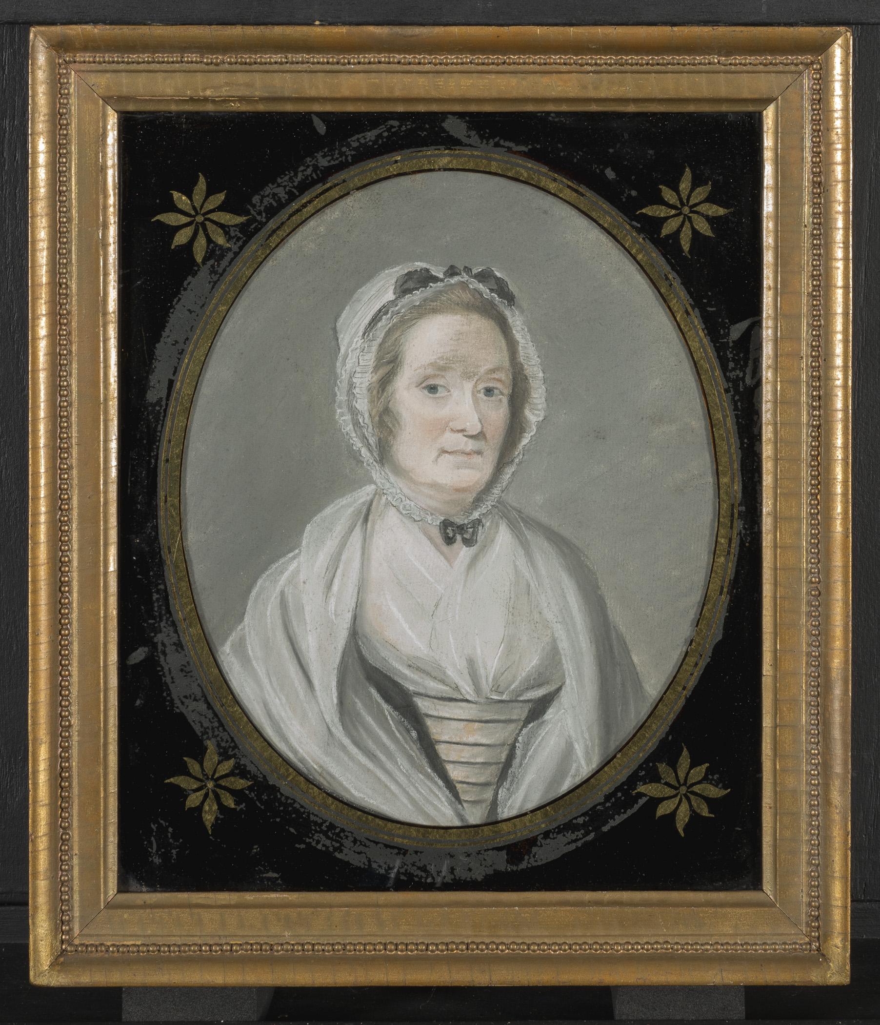 1957.0608 A Pastel, B Glass, C Frame, view 1