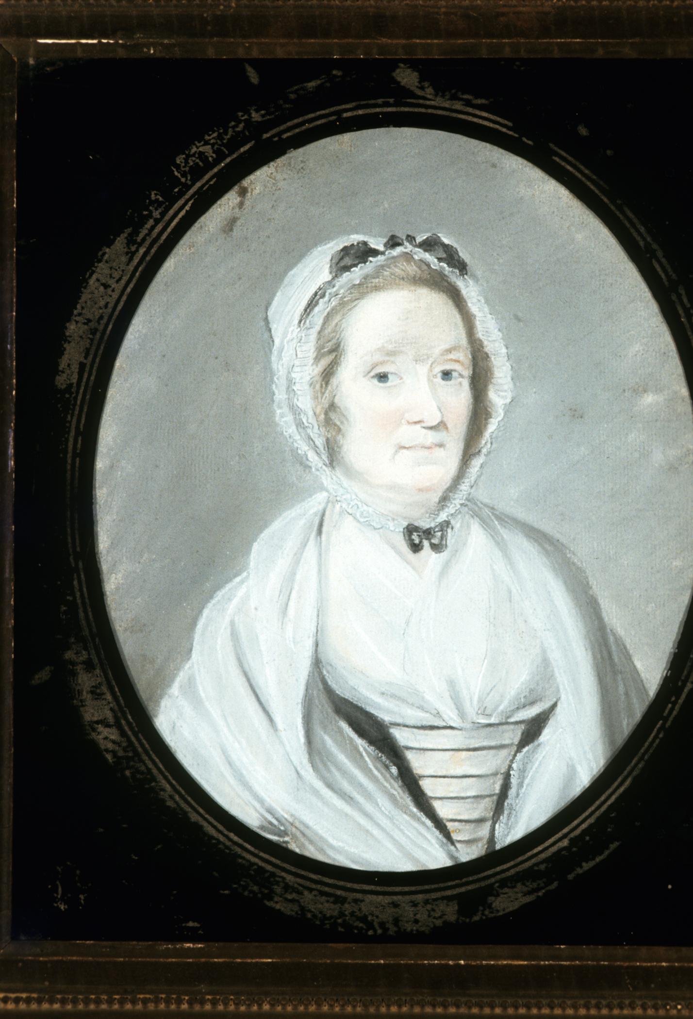 1957.0608 A Pastel, B Glass, C Frame, detail 1