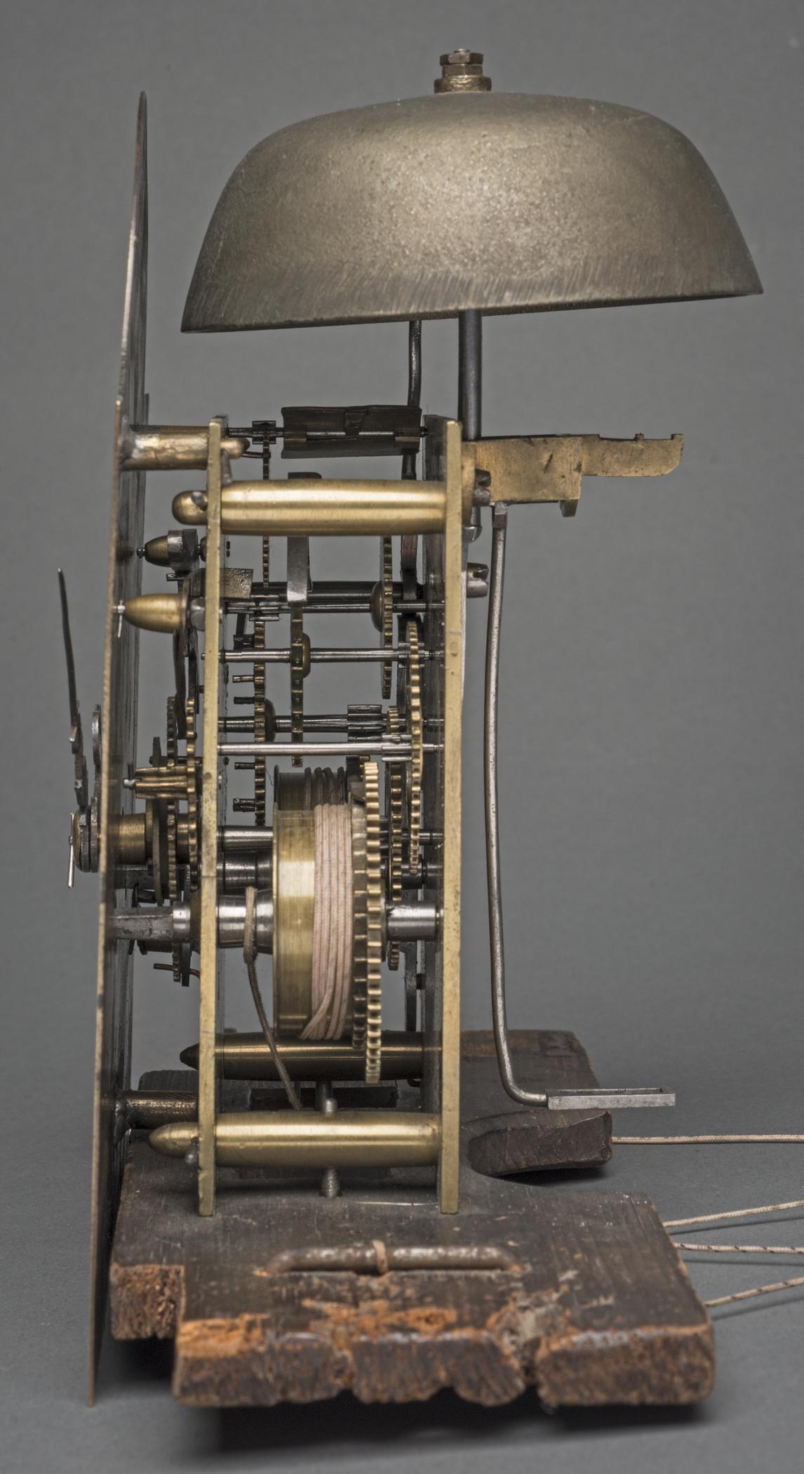 1957.0628 F Clock movement, view 3