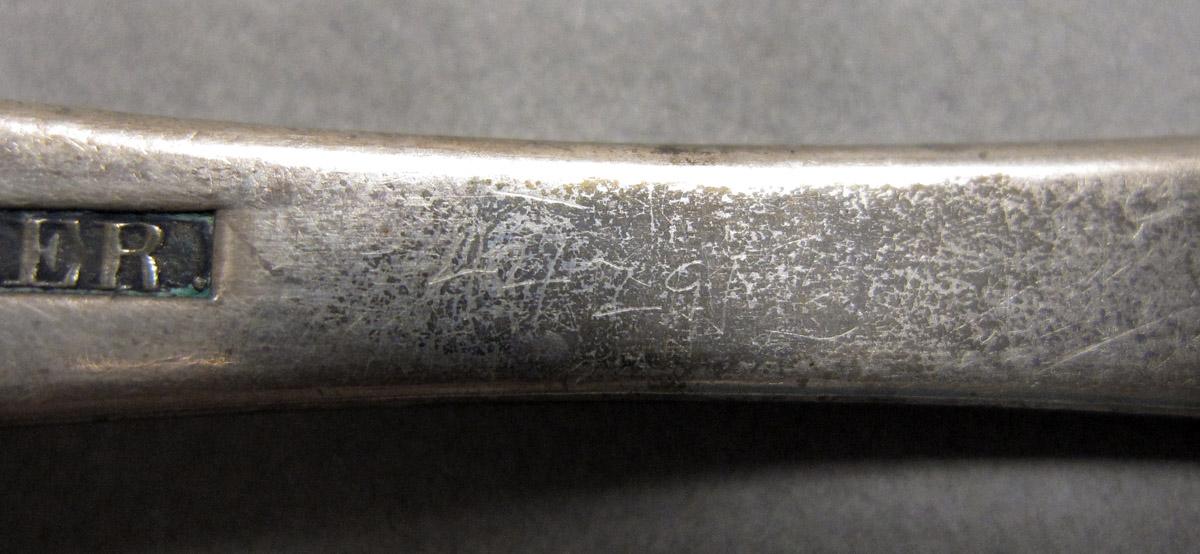 1970.0142 Spoon, inscription