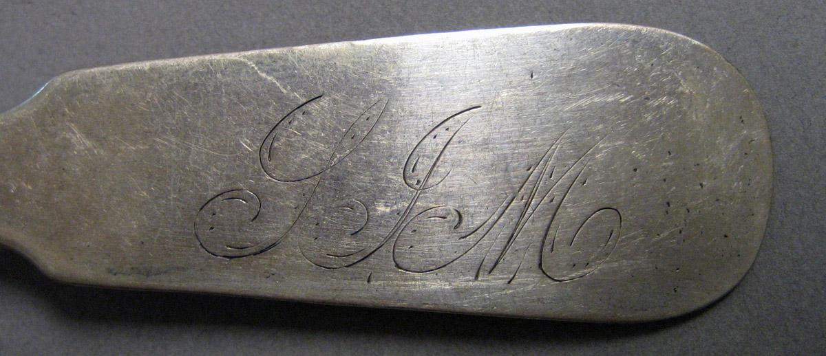 1970.0155 Teaspoon engraving upper surface