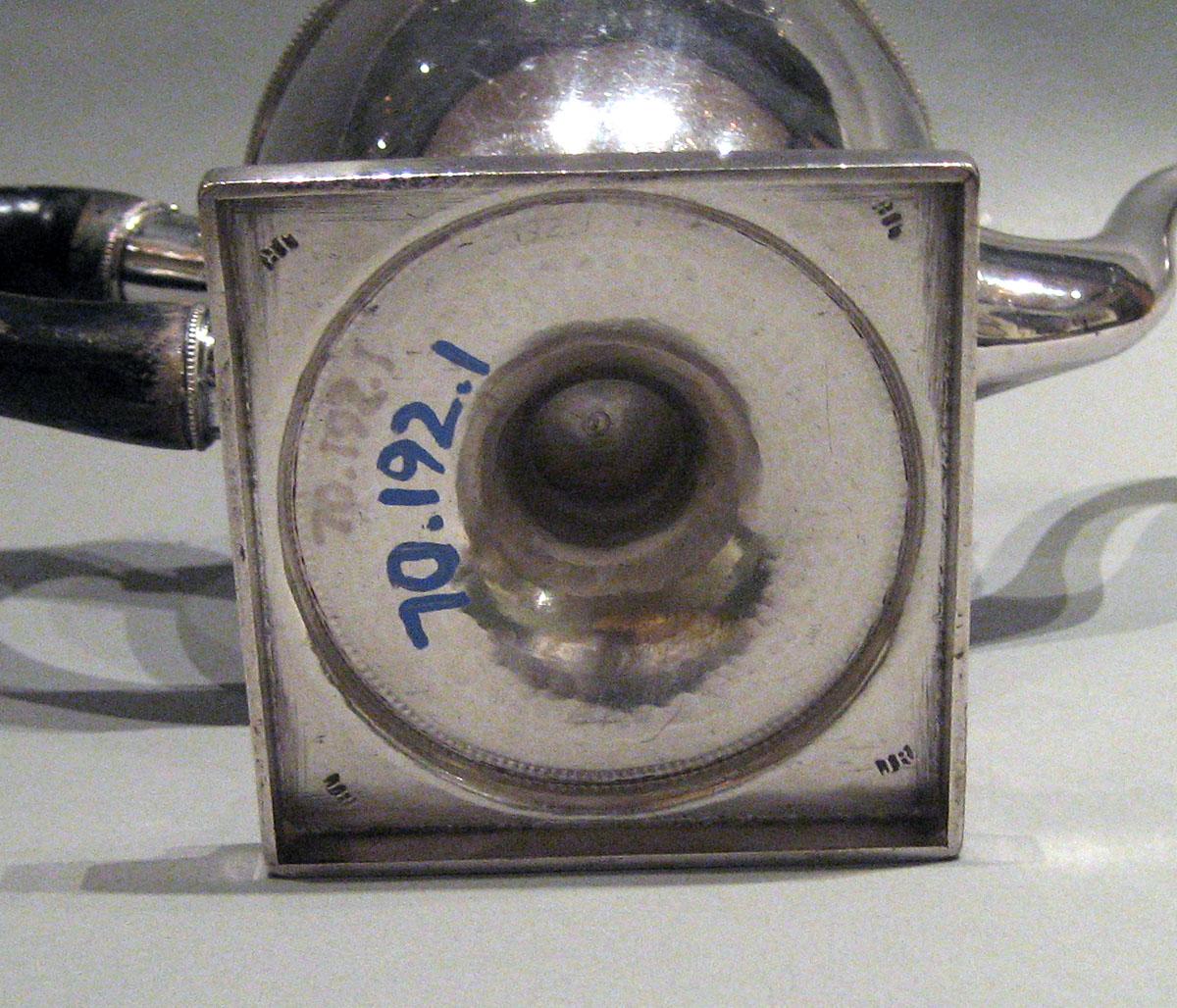 1970.0192.001 Silver Teapot underside