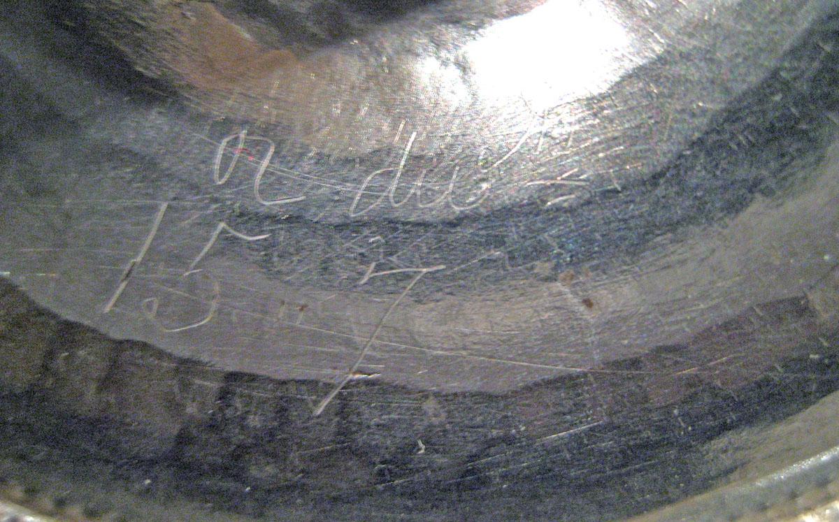 1970.0192.002 A, B Silver Sugar Bowl inscription 1