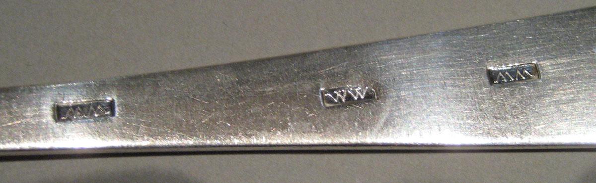 1970.0196 Silver Ladle marks