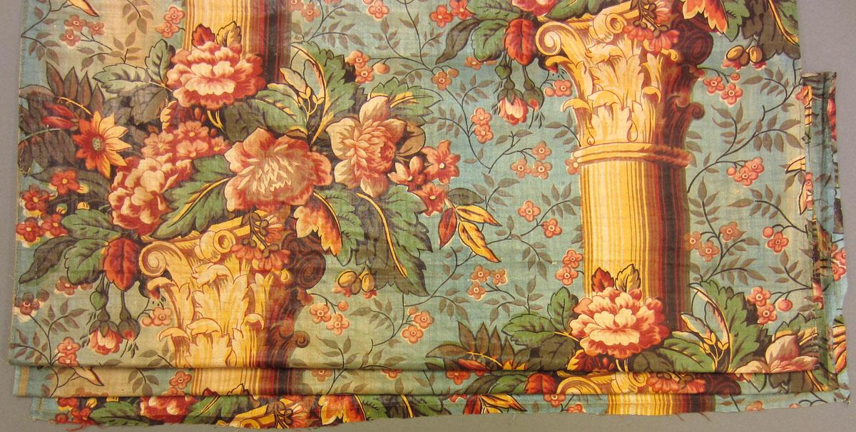 1970.0235 Textile, printed partial detail