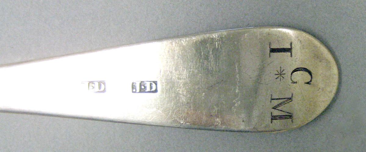 1970.0294 Silver Spoon engraving and mark
