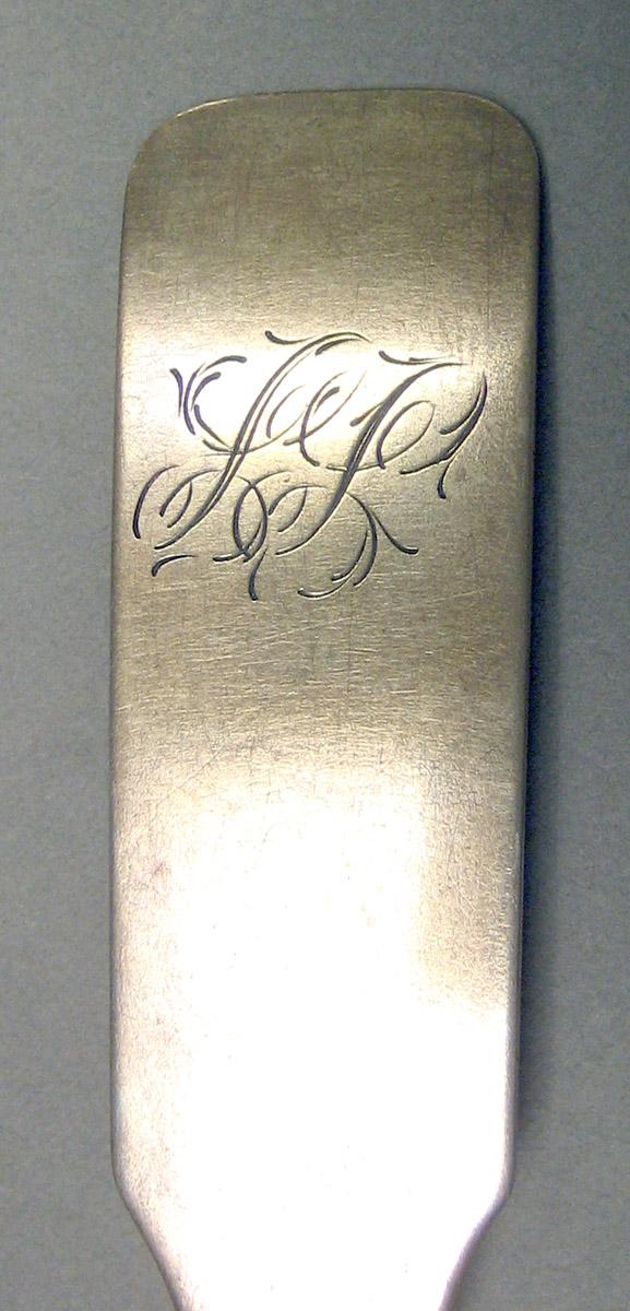 1970.0302 Silver Spoon engraving upper surface