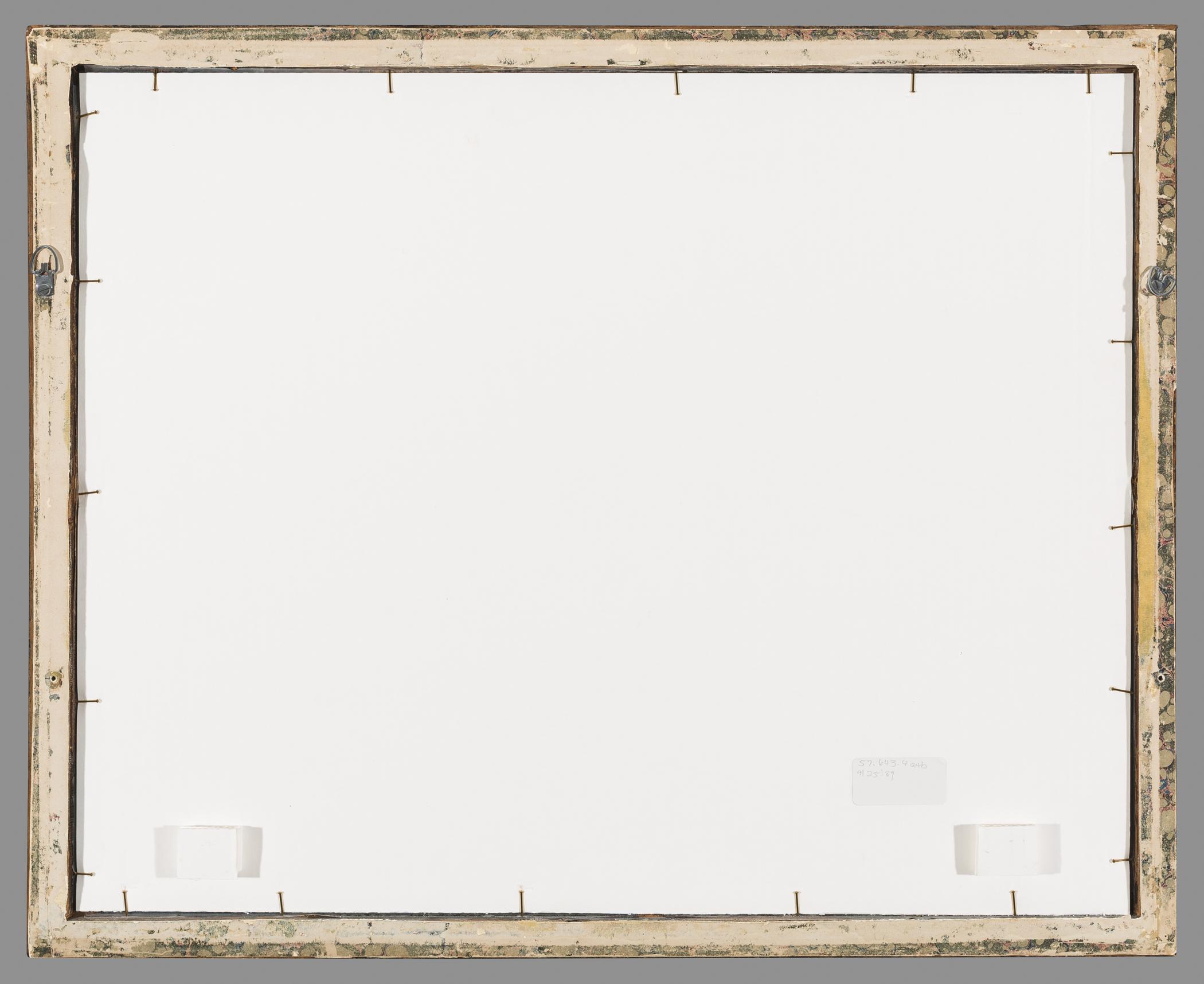 1957.0643.004 A Watercolor, B Frame, view 2, reverse