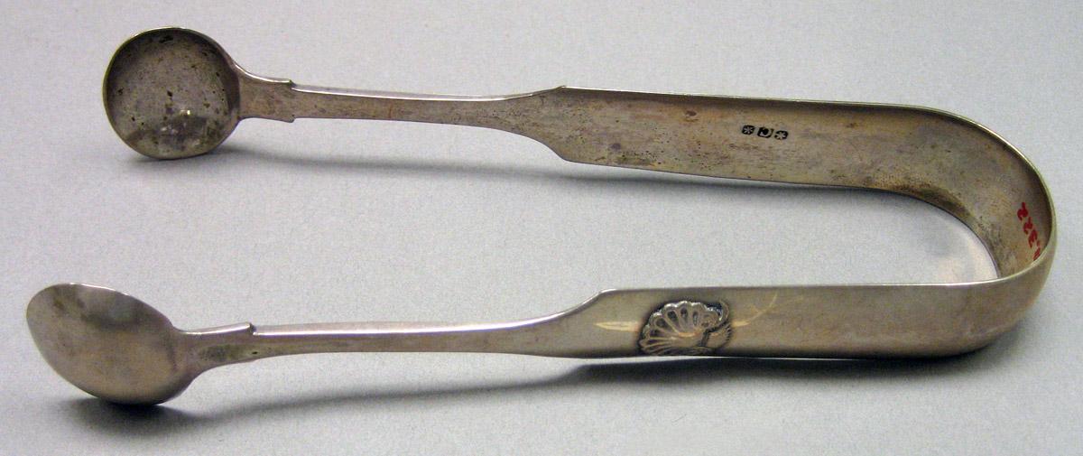 1970.0322 Silver Tongs view 1