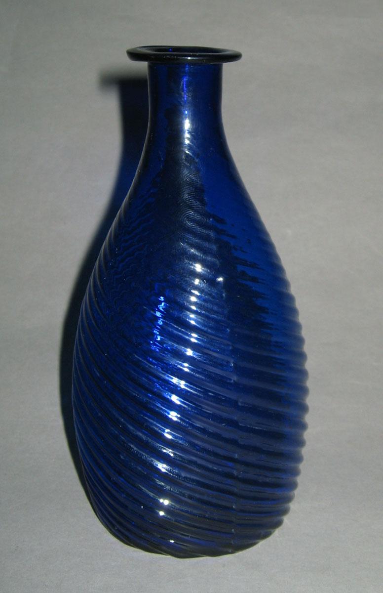 1970.0382.002 Blue glass cruet bottle
