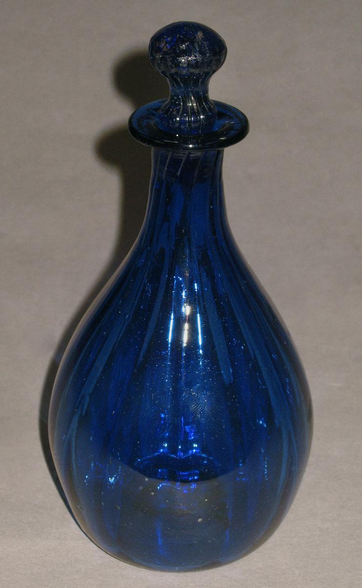 1970.0383 A, B Glass bottle and stopper
