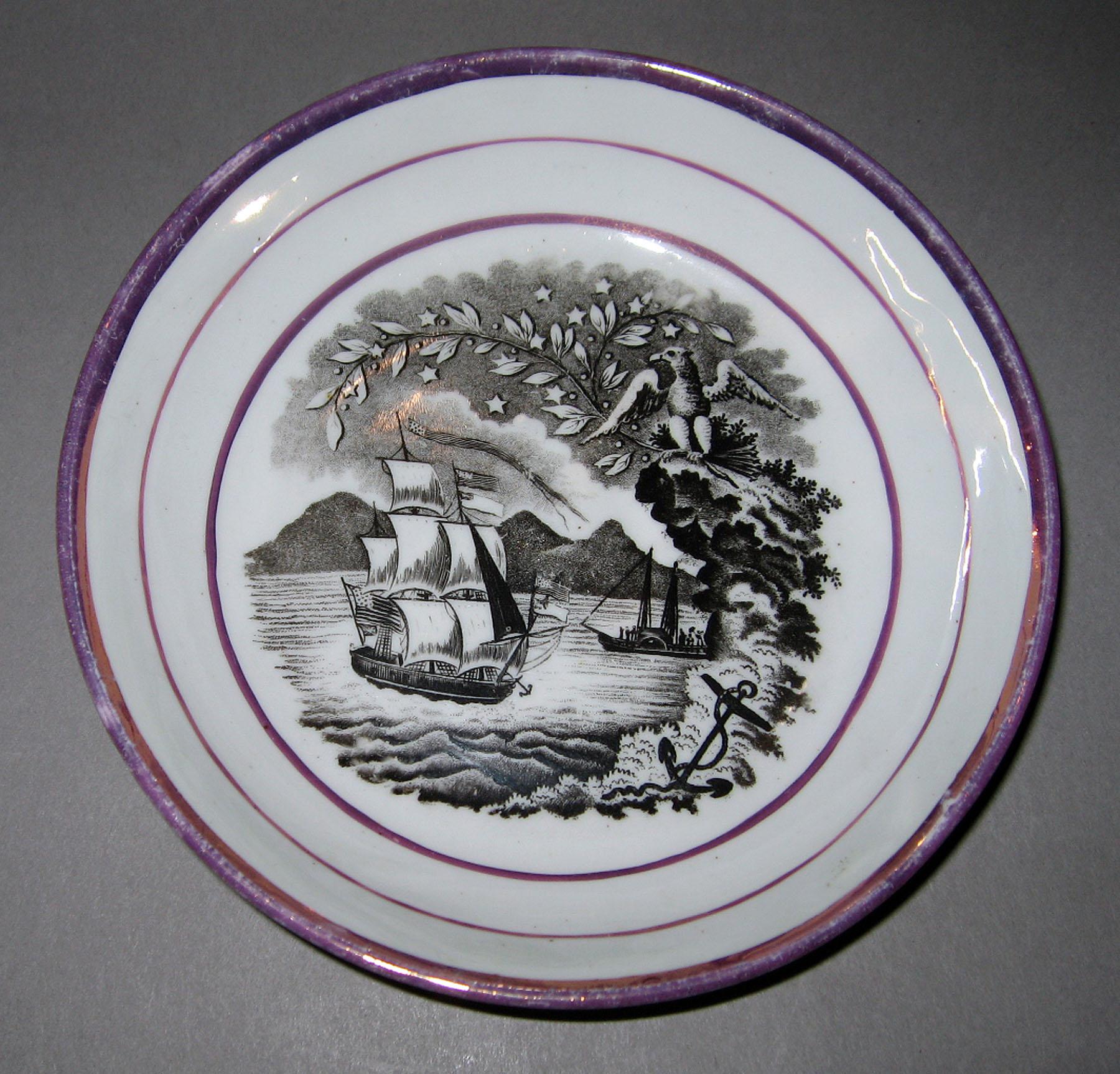 1970.0409 B Lusterware Saucer