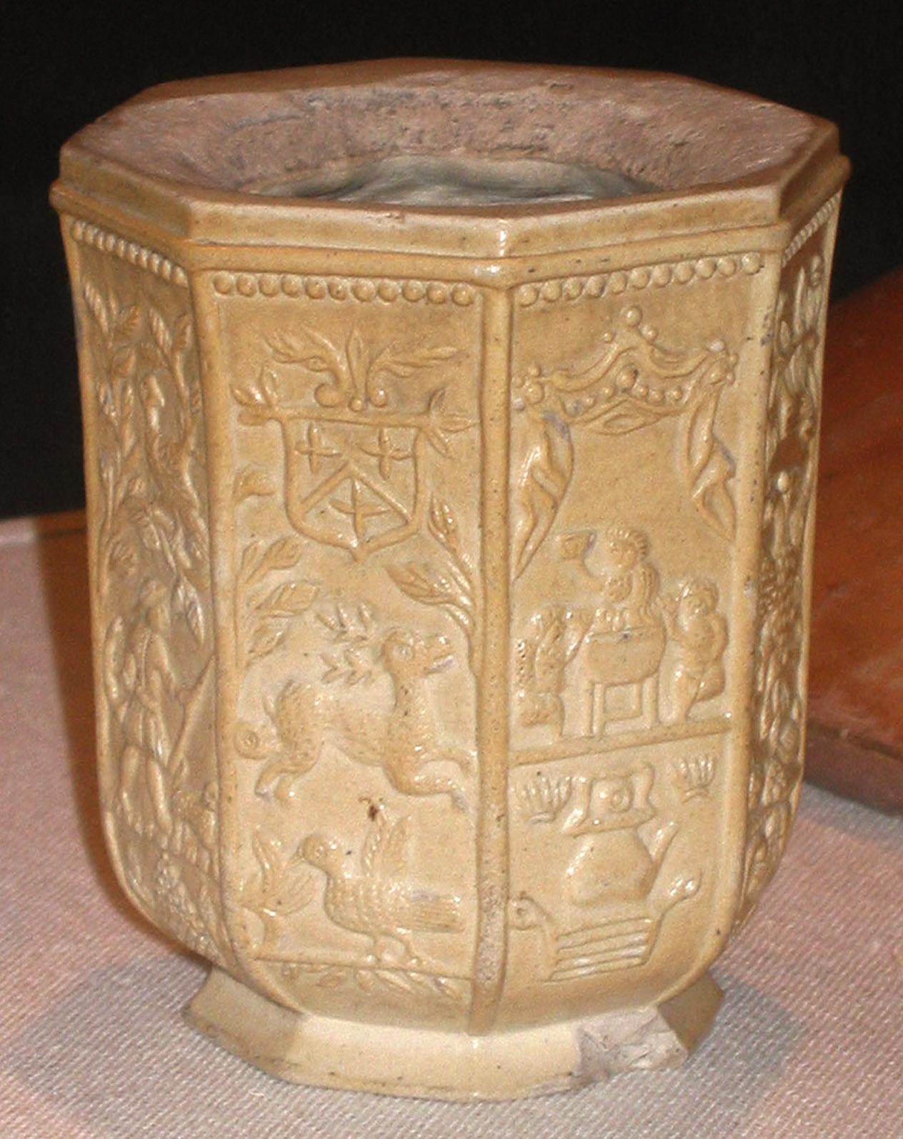 1970.0424 Salt-glazed cup mold (side 3)