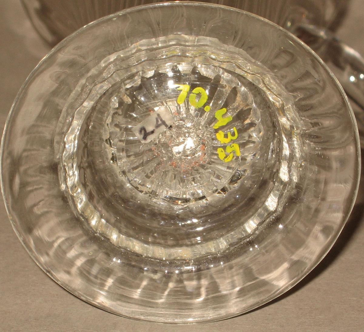 1970.0435 Glass jelly glass (underside)