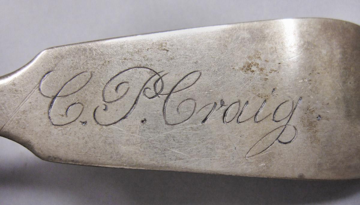 1970.0454 Spoon, engraving