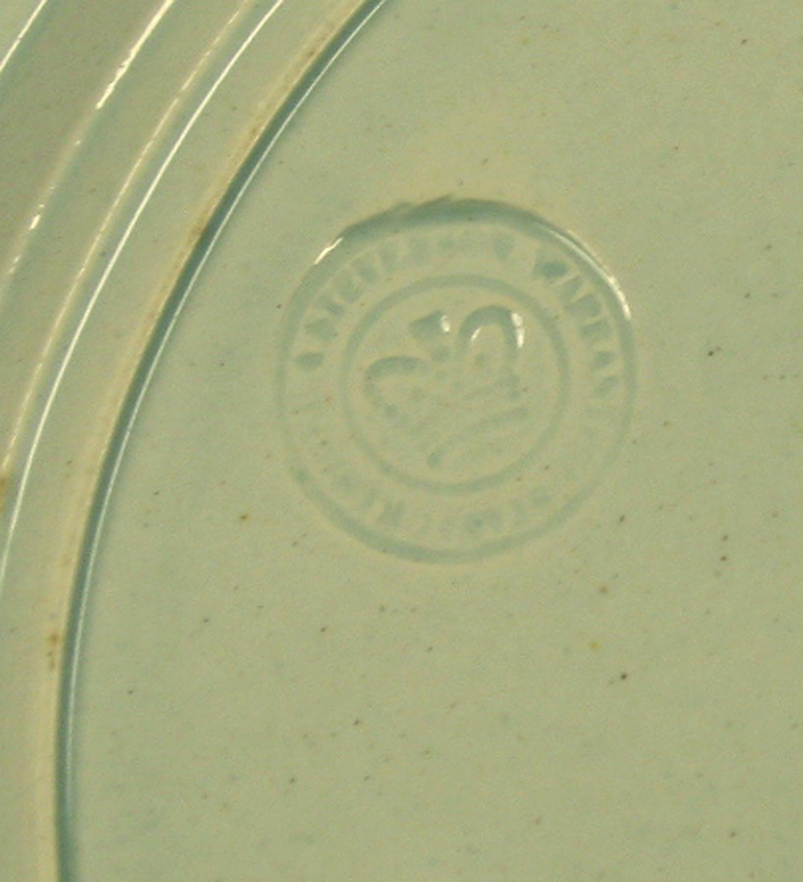 1970.0599 Pearlware plate (detail)