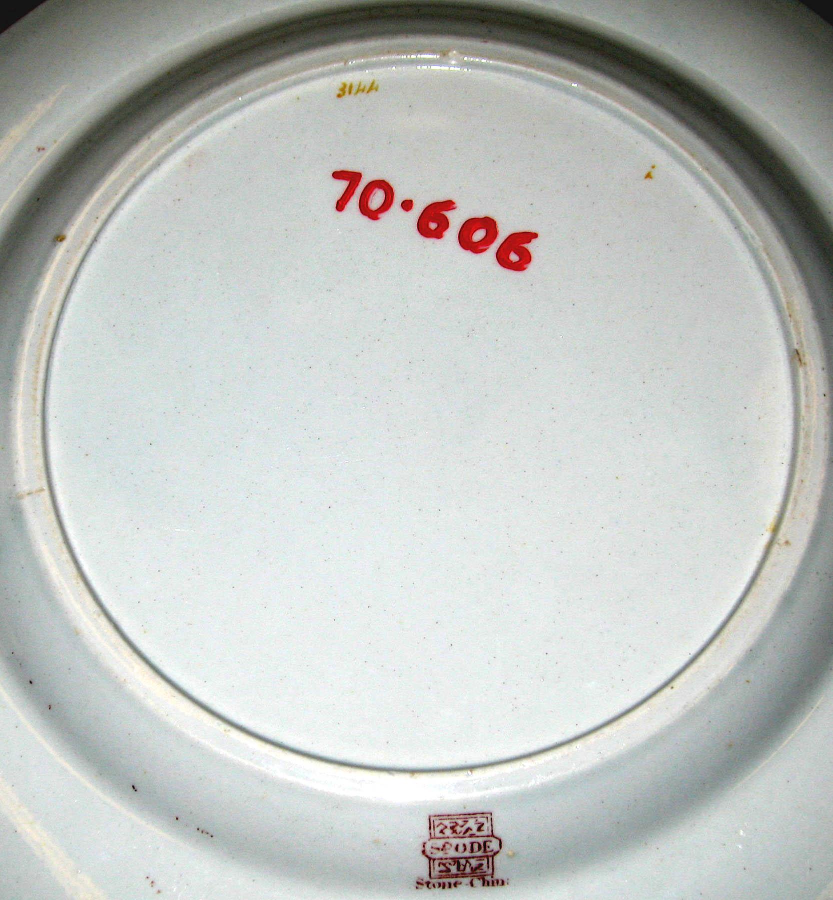 1970.0606 Spode ironstone plate (underside)