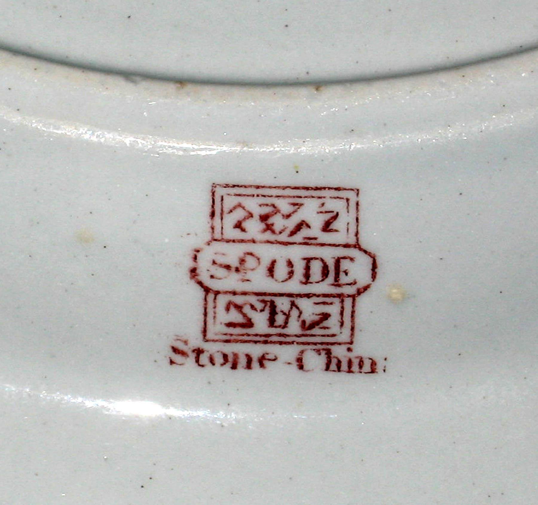 1970.0606 Spode ironstone plate (detail- mark)